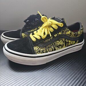VANS Mike Gigliotti x SpongeBob SquarePants sz 5 Skate Old Skool Black Yellow